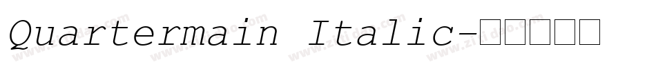 Quartermain Italic字体转换